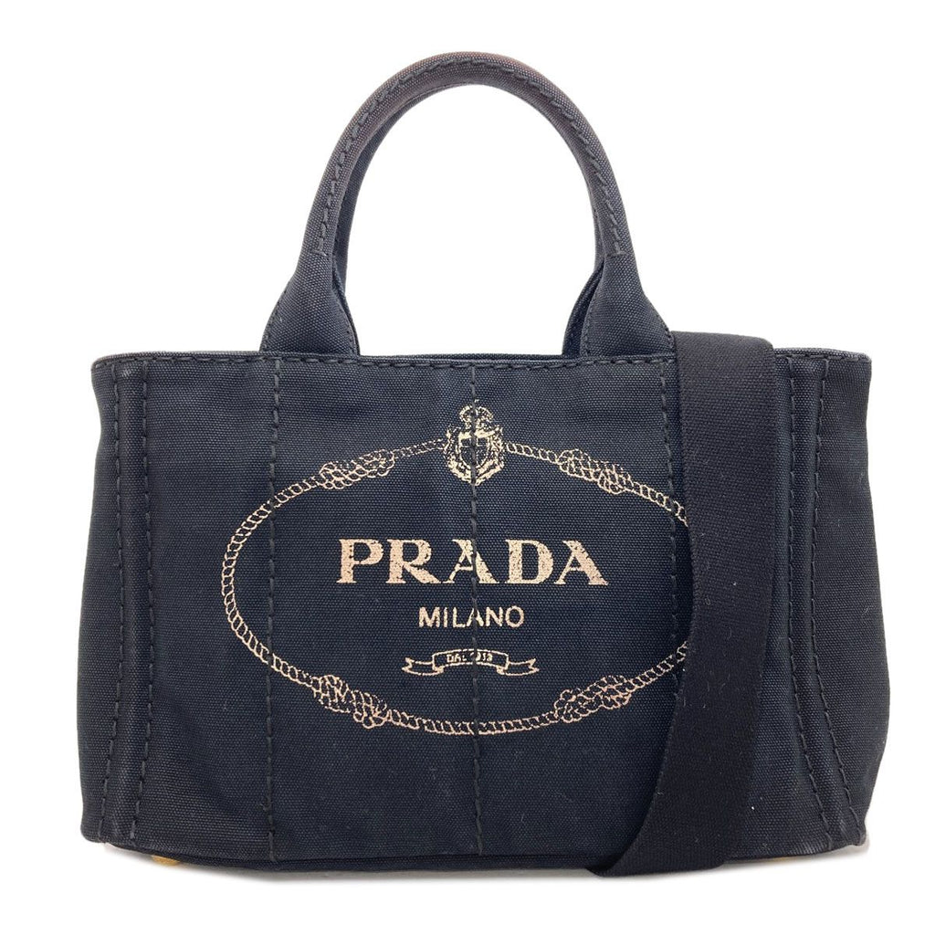Prada Canapa Mini 2-Way Handbag Canvas