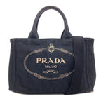 Prada Canapa Mini 2-Way Handbag Canvas