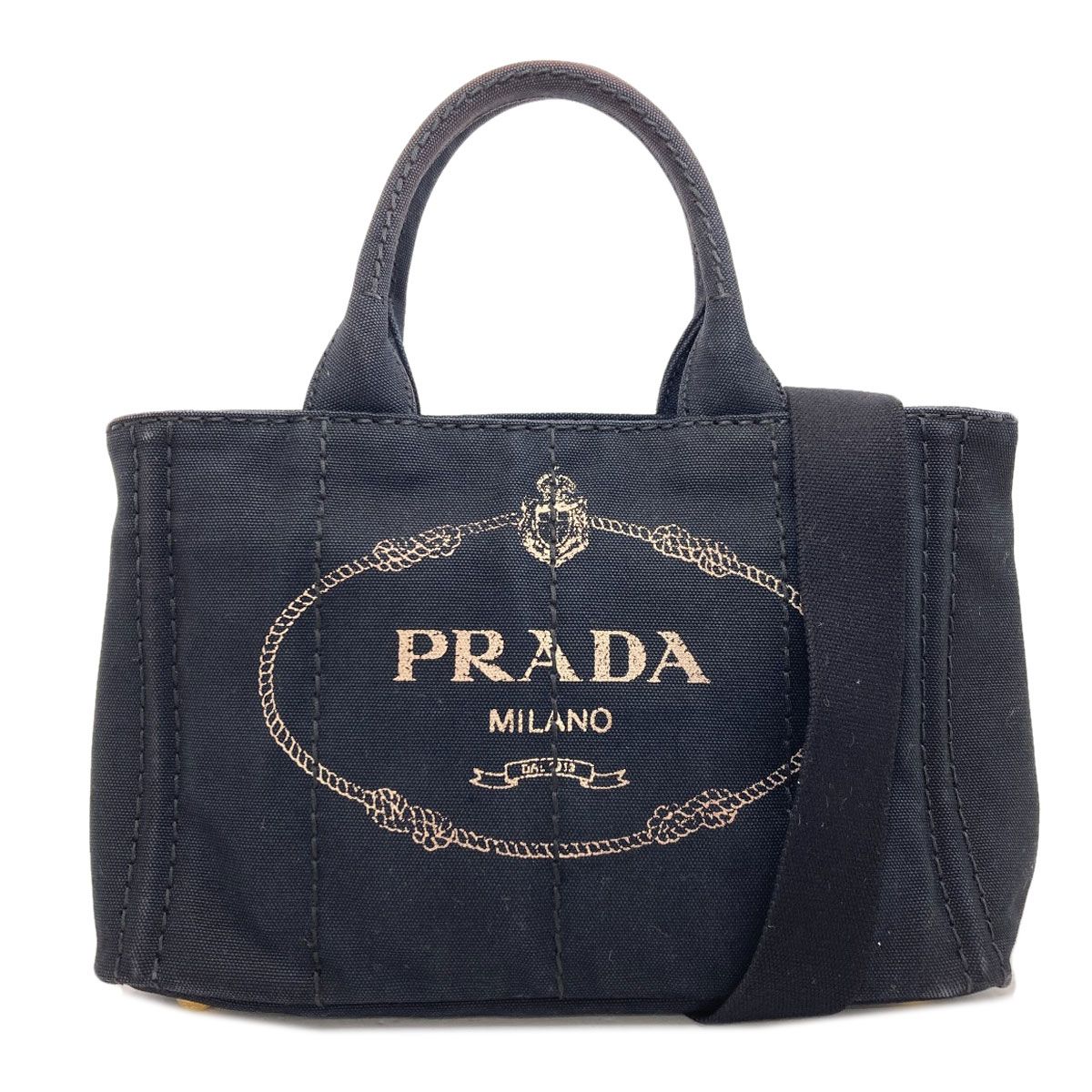 Prada Canapa Mini 2-Way Handbag Canvas
