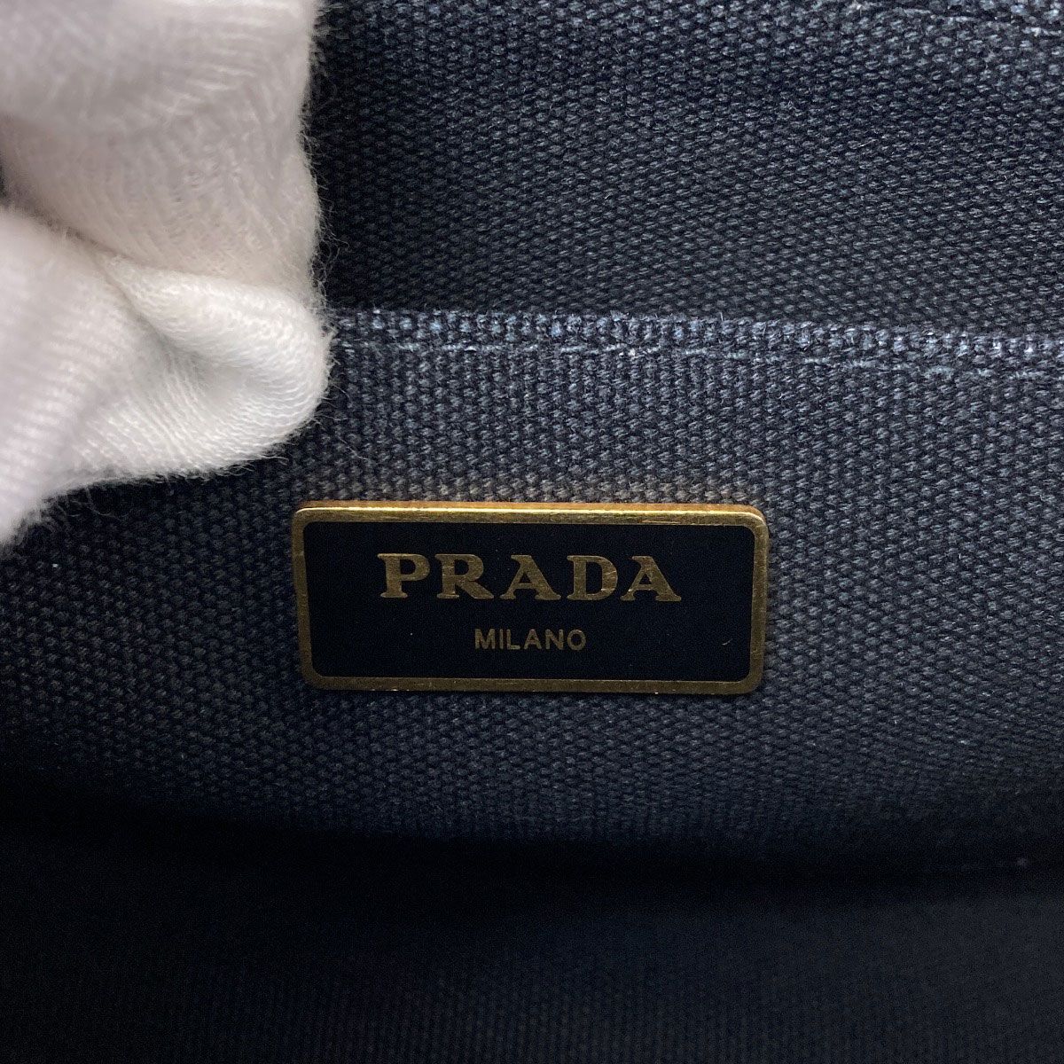 Prada Canapa Mini 2-Way Handbag Canvas — view 6