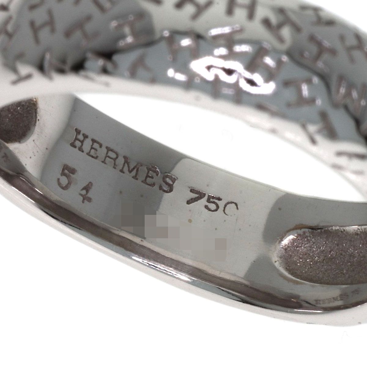 Hermes Toube 54 Ring 18k White Gold — view 6