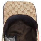 Gucci Web Stripe GG Baseball Cap Hat Brown Kqwbg — view 5