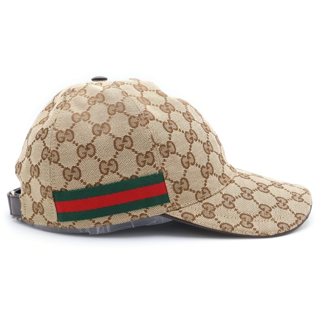 Gucci Web Stripe GG Baseball Cap Hat Brown Kqwbg — view 3