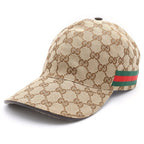 Gucci Web Stripe GG Baseball Cap Hat Brown Kqwbg