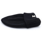 Celine Seamless Cashmere Triomphe Beanie Knit Hat Cap Black #tu — view 3