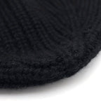 Celine Seamless Cashmere Triomphe Beanie Knit Hat Cap Black #tu — view 5