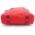 Louis Vuitton Antigua Cabas MM Rose Tote Red Canvas Gold — view 4