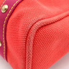 Louis Vuitton Antigua Cabas MM Rose Tote Red Canvas Gold — view 5