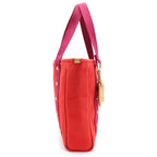 Louis Vuitton Antigua Cabas MM Rose Tote Red Canvas Gold — view 3
