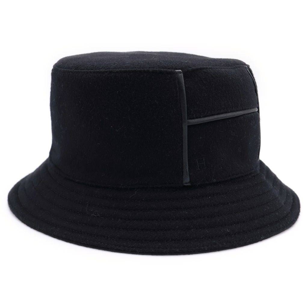 Hermes Raul Line Cashmere Bucket Hat 58 Black
