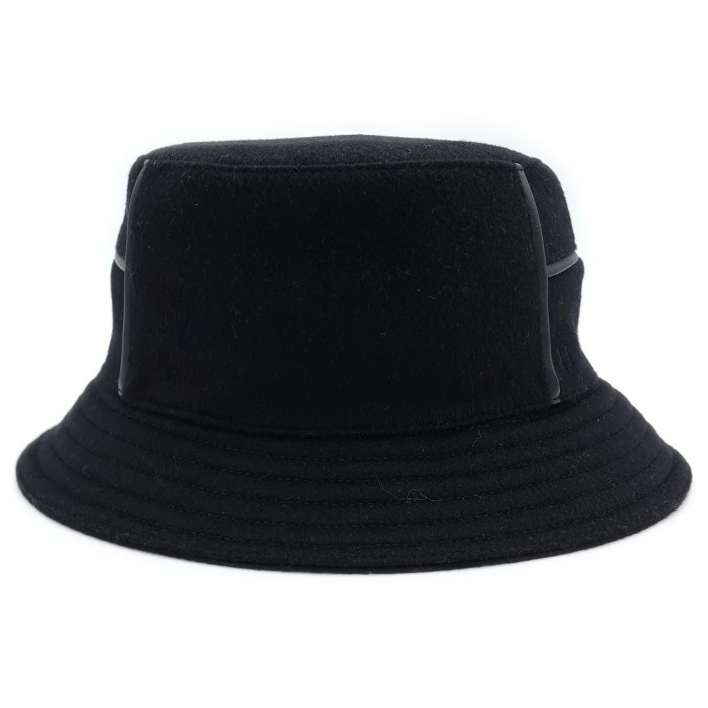 Hermes Raul Line Cashmere Bucket Hat 58 Black — view 4