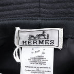 Hermes Raul Line Cashmere Bucket Hat 58 Black — view 7