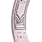 Hermes Touareg Leather Bangle Bracelet Silver Brown — view 6