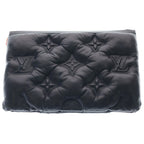 Louis Vuitton Pochette Monogram Embossed Lambskin Clutch Black — view 2