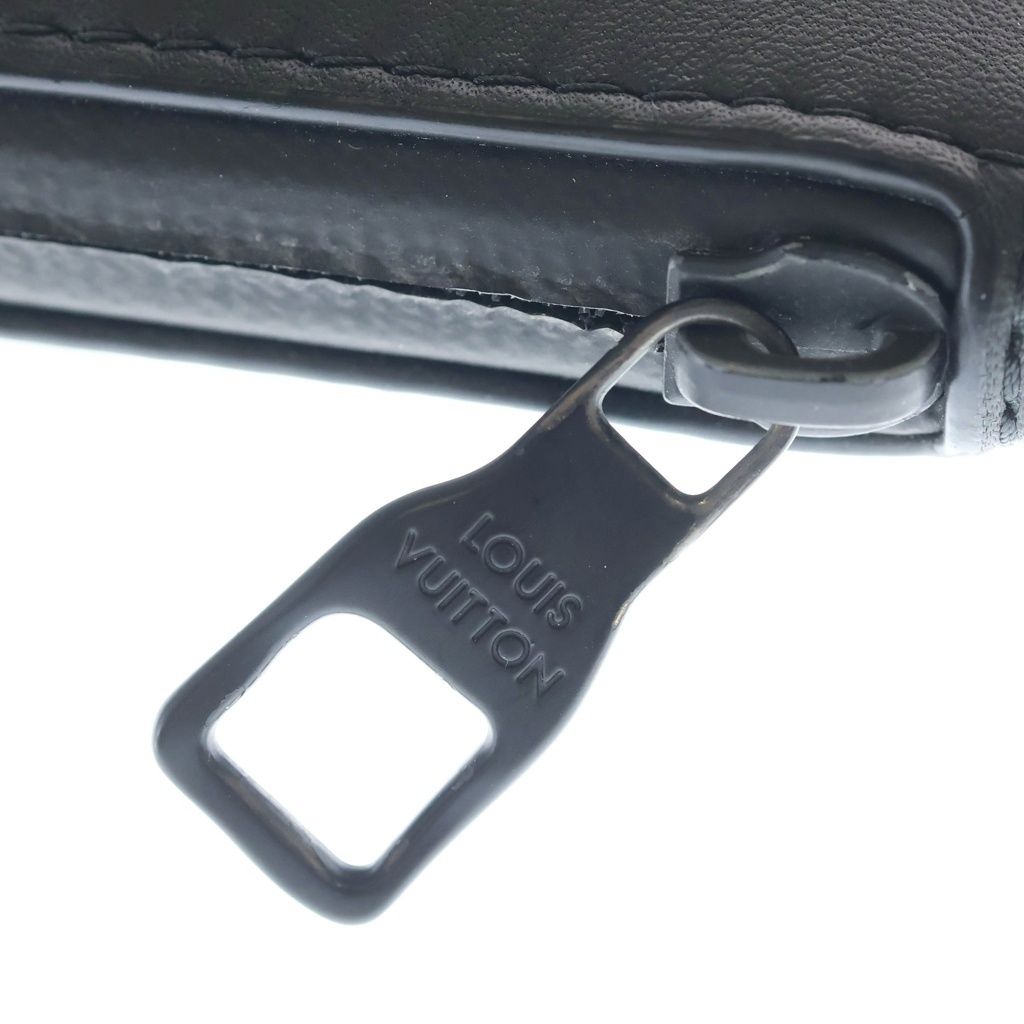 Louis Vuitton Pochette Monogram Embossed Lambskin Clutch Black — view 7