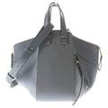 Loewe Hammock Smo le Shoulder Bag Gray Leather Gold