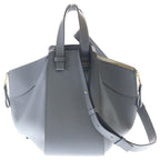 Loewe Hammock Smo le Shoulder Bag Gray Leather Gold — view 2