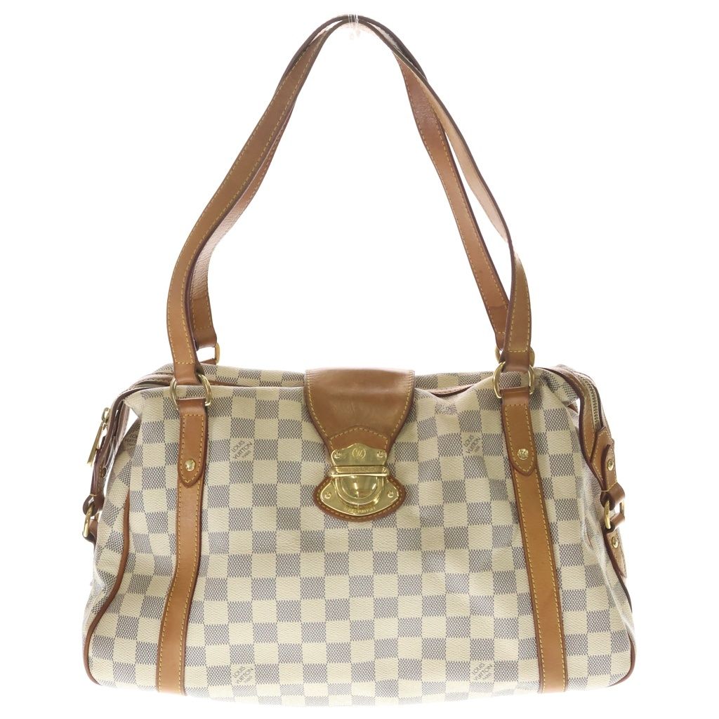 Louis Vuitton Damier Azur Stretch the GM Shoulder Tote Leather Ivory