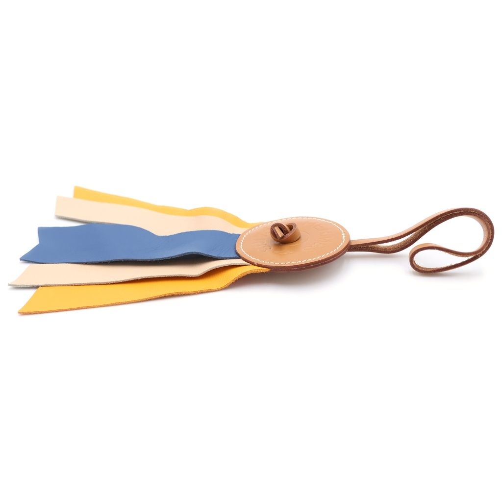 Hermes Paddock Flat Vache Hunter Series Leather Charm Key Holder Brown — view 3