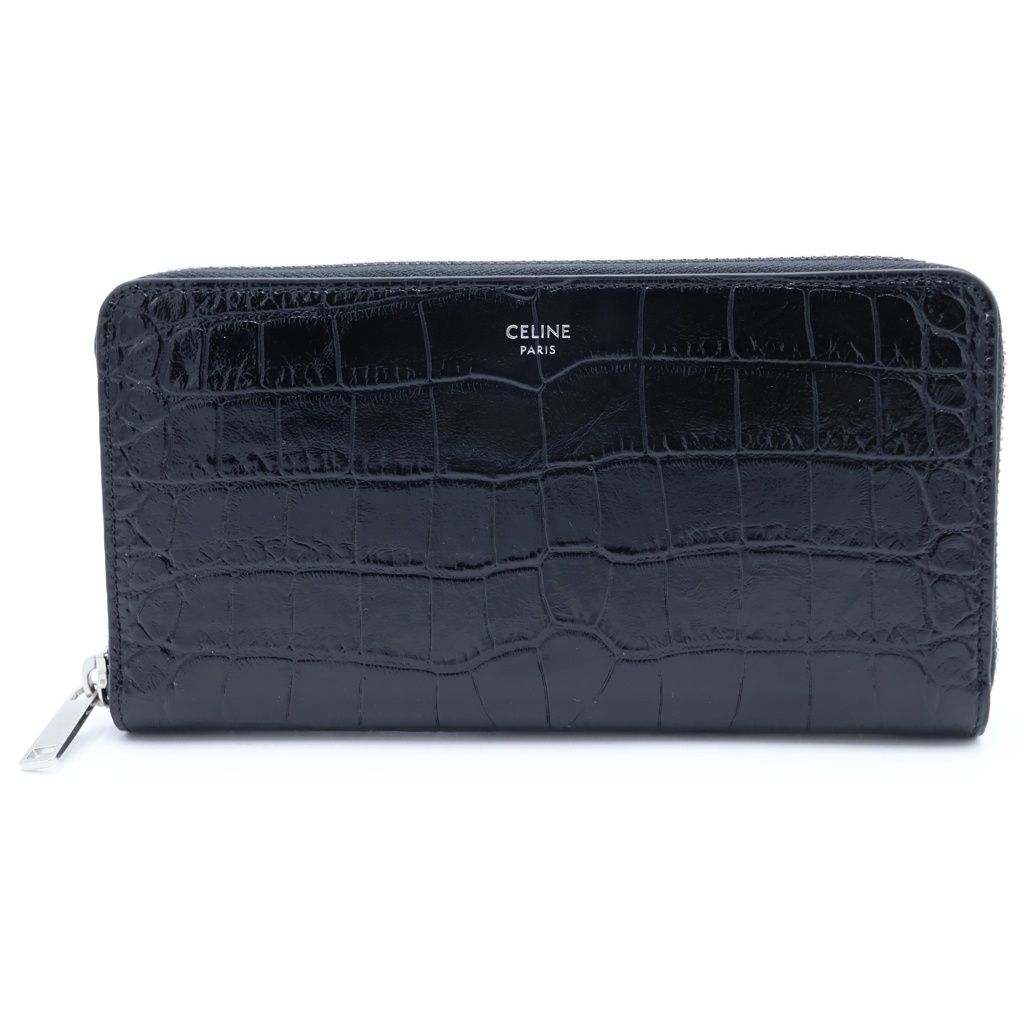 Celine Large Zip Around Zip Wallet Croco