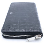 Celine Large Zip Around Zip Wallet Croco — view 3