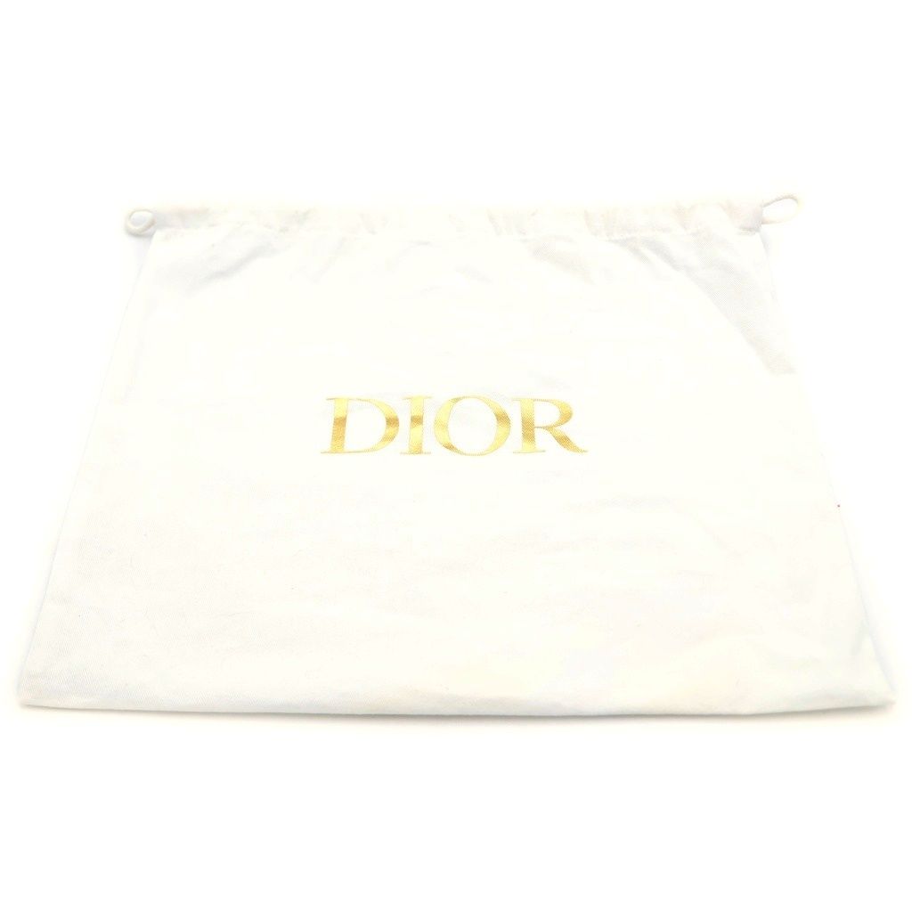 Dior Embroidered Shoulder Strap Canvas Leather Logo Black White — view 6