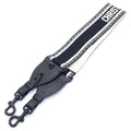Dior Embroidered Shoulder Strap Canvas Leather Logo Black White