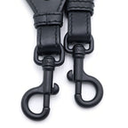 Dior Embroidered Shoulder Strap Canvas Leather Logo Black White — view 3