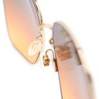 Gucci Square Horsebit Gradient Sunglasses Gold Brown 61 18‐140 Eyewear — view 5