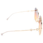 Gucci Square Horsebit Gradient Sunglasses Gold Brown 61 18‐140 Eyewear — view 3