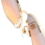 Gucci Square Horsebit Gradient Sunglasses Gold Brown 61 18‐140 Eyewear — view 5