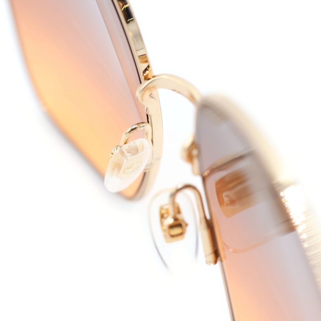 Gucci Square Horsebit Gradient Sunglasses Gold Brown 61 18‐140 Eyewear — view 5