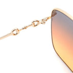 Gucci Square Horsebit Gradient Sunglasses Gold Brown 61 18‐140 Eyewear — view 4