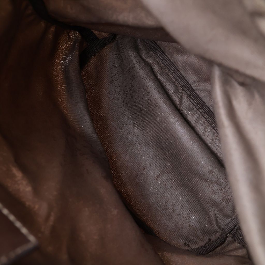 Prada Tessuto Drawstring Pouch Dark Brown — view 8