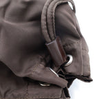 Prada Tessuto Drawstring Pouch Dark Brown — view 7