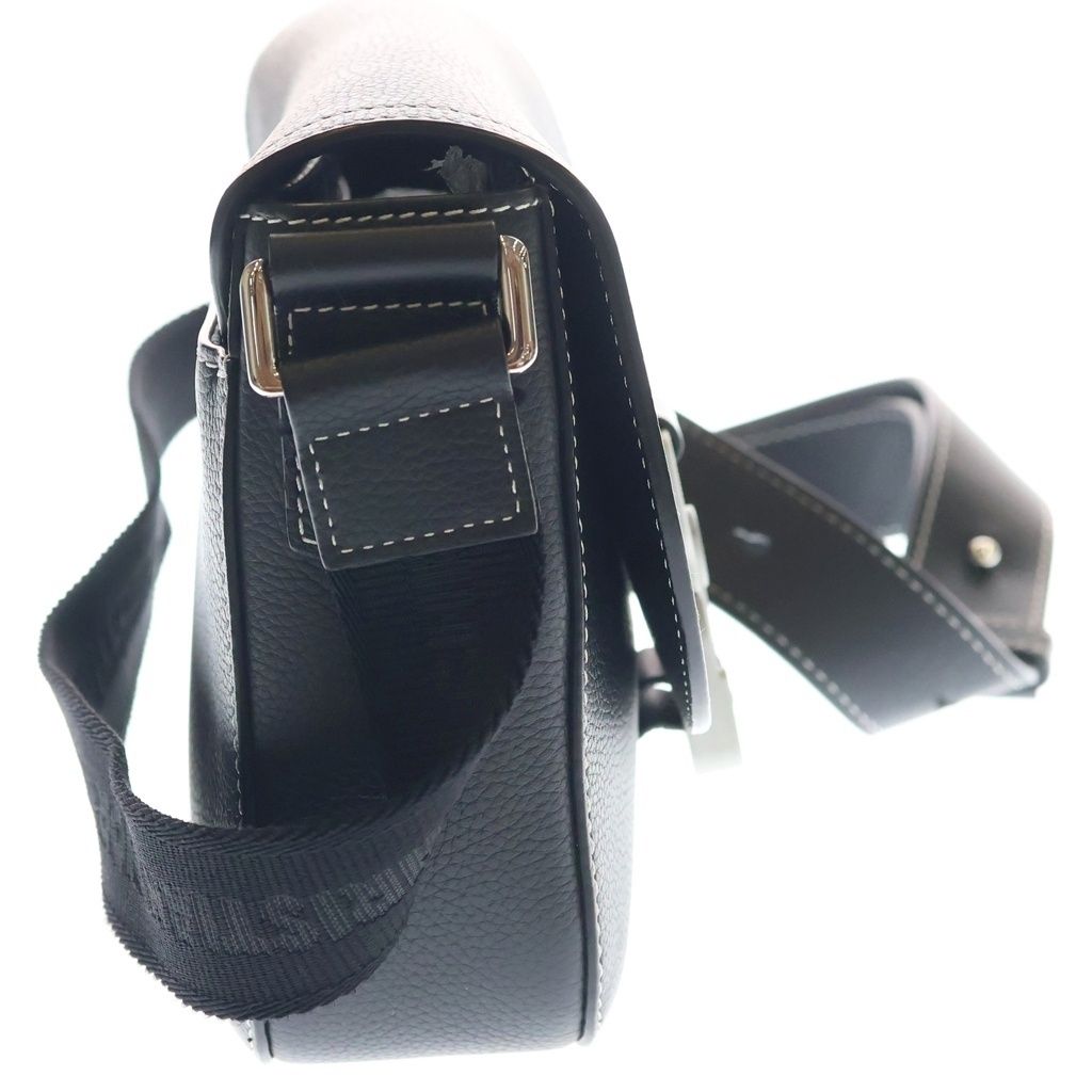 Dior Saddle Messenger Leather Shoulder Bag Silver Black — view 3