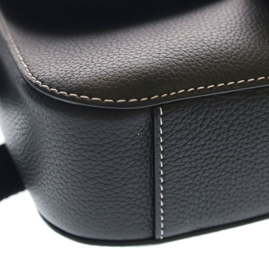 Dior Saddle Messenger Leather Shoulder Bag Silver Black — view 5