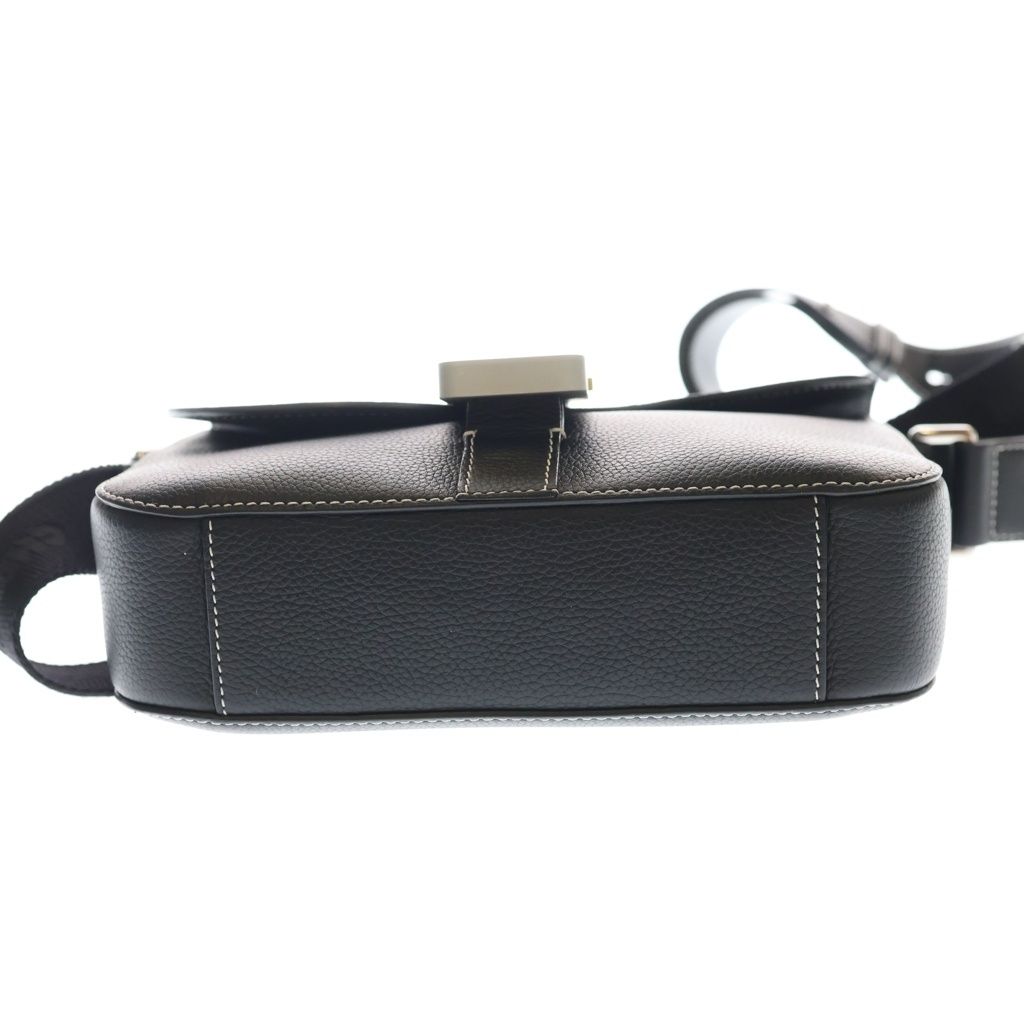 Dior Saddle Messenger Leather Shoulder Bag Silver Black — view 4