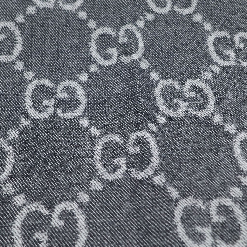Gucci GG Jacquard Scarf Wool Gray — view 3