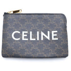 Celine Coin Case Brown with Triomphe Logo