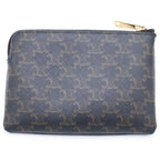 Celine Coin Case Brown with Triomphe Logo — view 2