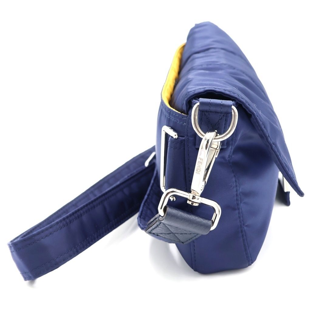 Fendi Porter Anniversary 3way Nylon Shoulder Bag Bucket Navy — view 3