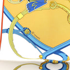 Hermes Carre 45 Spring Silk Scarf White Yellow — view 3