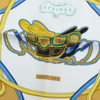 Hermes Carre 45 Spring Silk Scarf White Yellow — view 2