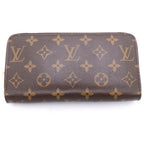Louis Vuitton Monogram Zippy Wallet Brown Leather Gold