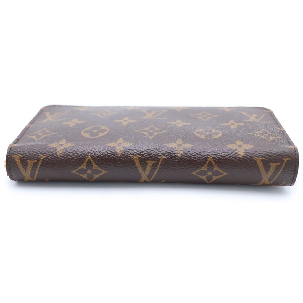 Louis Vuitton Monogram Zippy Wallet Brown Leather Gold — view 4