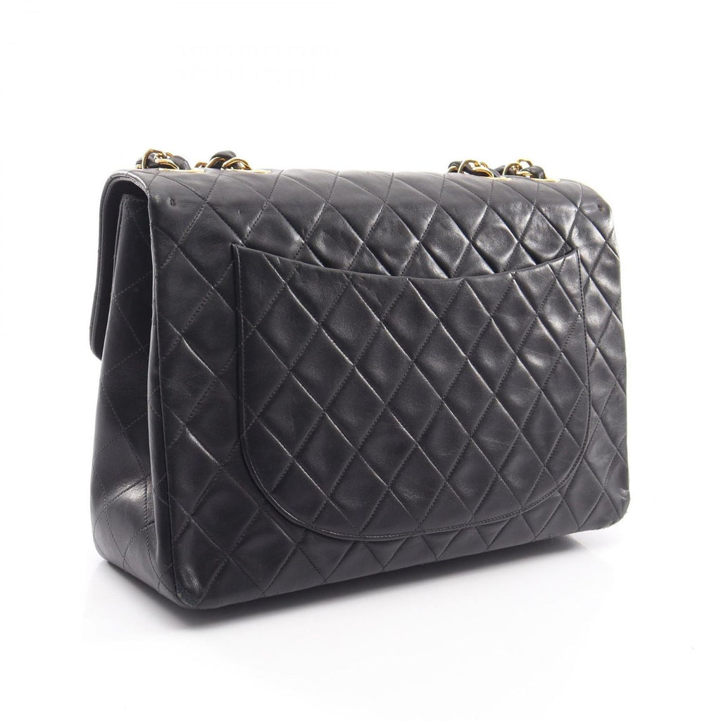 Chanel Shoulder Bag Deca Quilted 34 Black Lambskin Chain — view 2