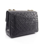 Chanel Shoulder Bag Deca Quilted 34 Black Lambskin Chain — view 2