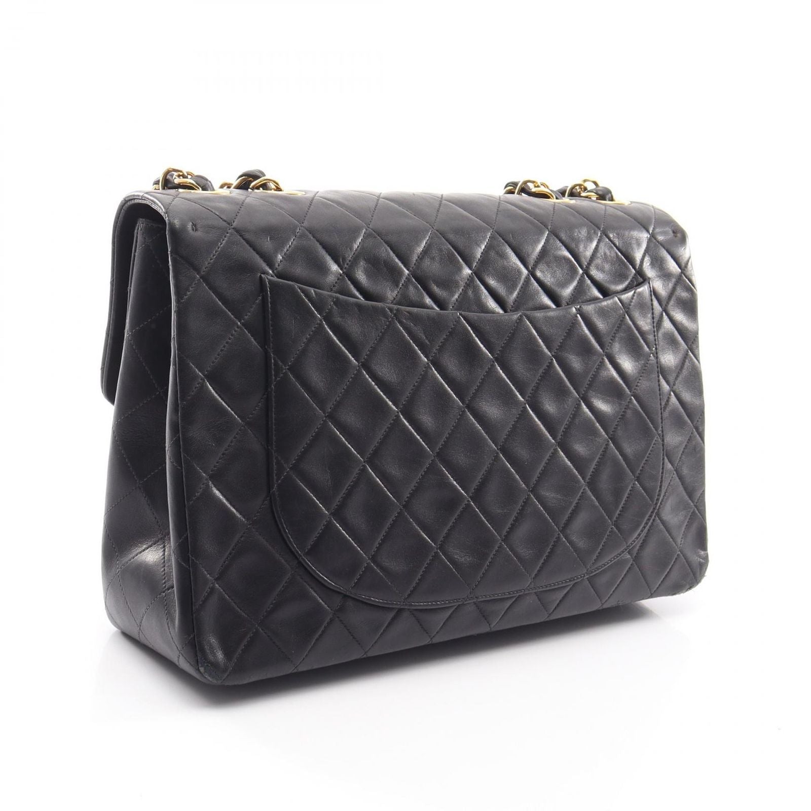 Chanel Shoulder Bag Deca Quilted 34 Black Lambskin Chain — view 2