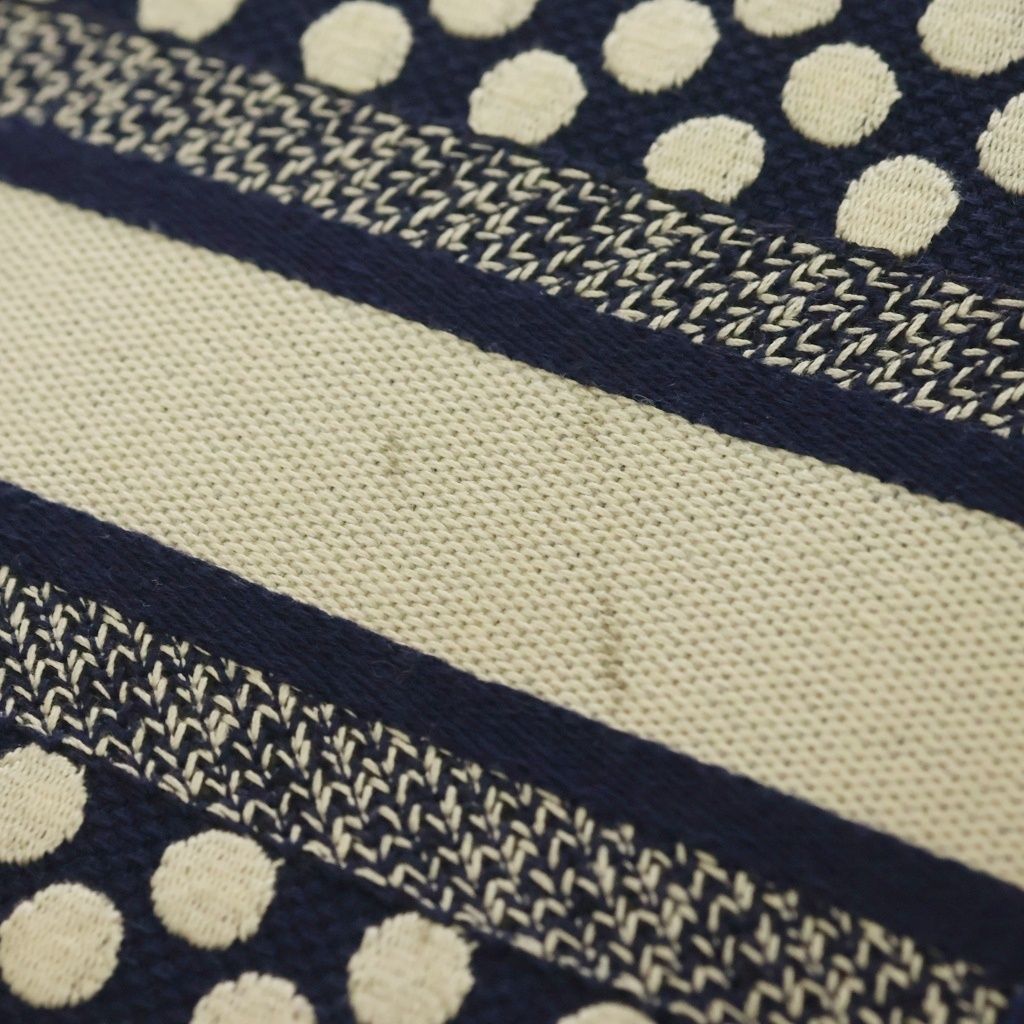 Dior Vertical Book Tote Canvas Logo Dot Navy White — view 6